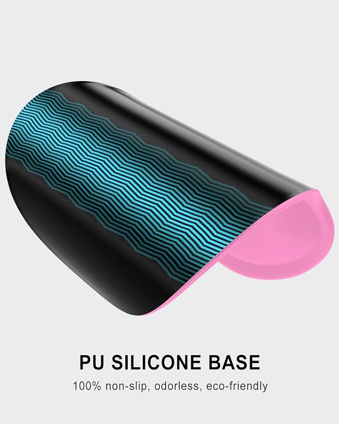 Auhoahsil Mouse Pad, Ergonomic Mouse Pad with Wrist Rest, Pain Relief Computer Gel Mouse Pad Wrist Support for Laptop, Mousepad with Non-Slip PU Base, Mouse Pads for Desk, Hot Pink