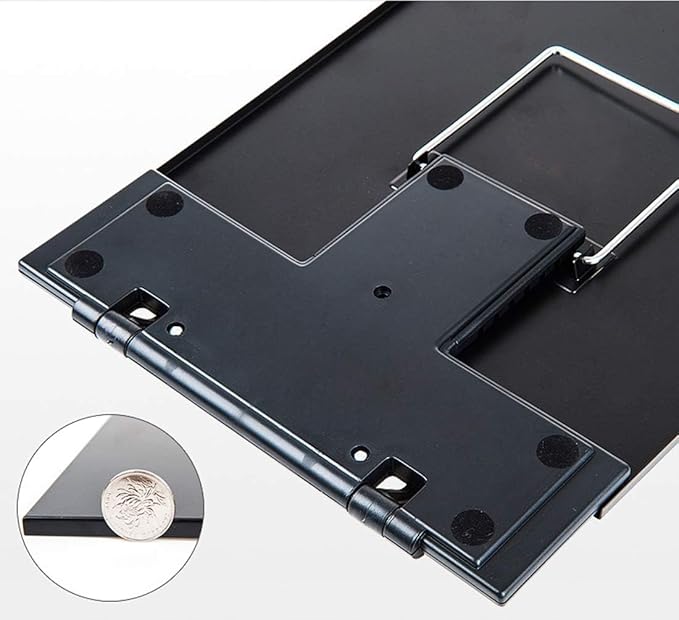 Lawei 2 Pack Desktop Document Holder with Adjustable Clip and Line Guide, Portable Document Book Holder - Copy Holder for Letter, Legal A4 Documents, Up to 150 Sheets, Black