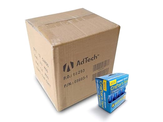 AdTech Glue Runner For Scrapbooking Supplies, case pack, Clear 4 Count (Pack of 12) cartridges,05603-CASE