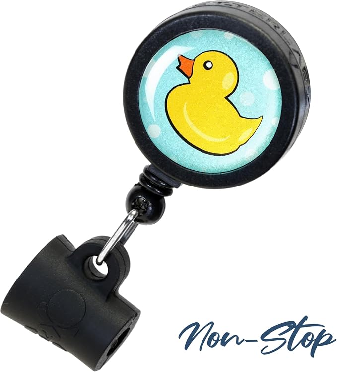 Better Labz EZ PEN Retractable Pen Reel for Nurses, Teachers, Waitresses, Carpenters, Construction Workers, Contractors & Pros (Non-stop Duck)