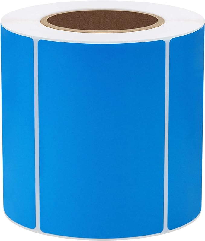 Hybsk 3x2 inch Color Direct Thermal Labels for Shipping, Barcodes, Address, Compatible with Rollo Label Printer & Zebra Desktop Printers (3"x2",Blue)