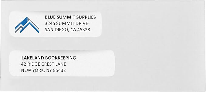 500 No. 10 Flip and Seal Double Window Security Envelopes - Perfect Size for Multiple Business Statements, Quickbooks Invoices, and Return Envelopes -Number 10 Size 4 1/8 X 9 ½ Inch