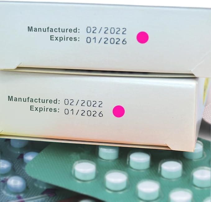 Fluorescent Pink Dots, 1/4 Inch, 1000/Roll | Writable Fluorescent Matte Pink Circle Labels for Offices and Classrooms. Made in USA