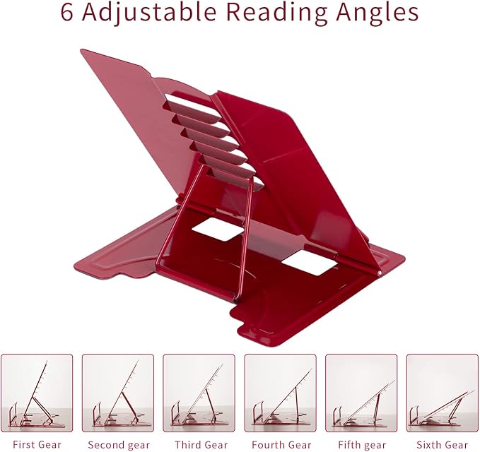 Metal Book Stand Adjustable Book Holder for Reading