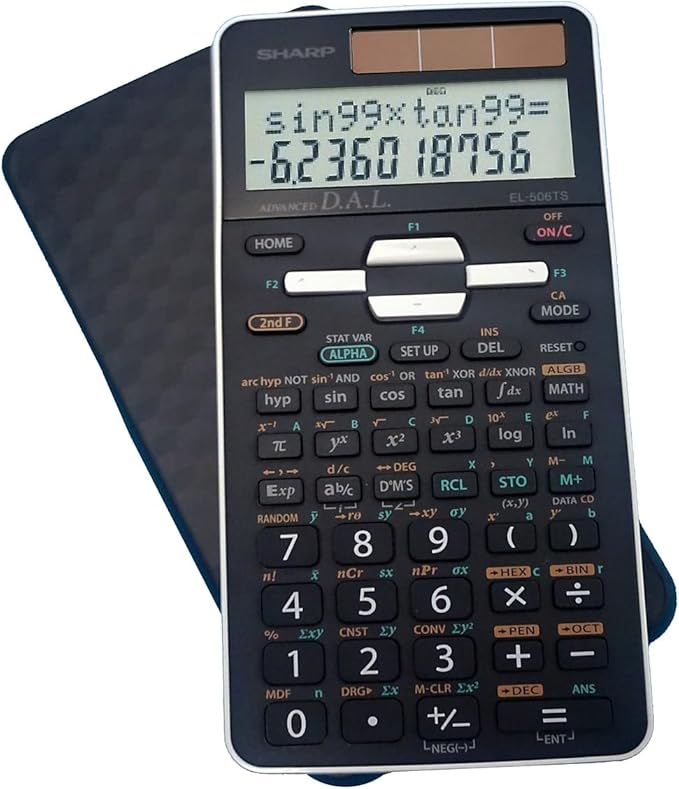 Sharp EL-506TSBBW Engineering/Scientific Calculator, Black