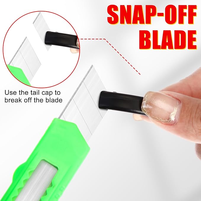 WILLBOND 120 Pack Box Cutter Retractable Utility Knife 18 mm Wide Blade Card Cutter with Snap off for Cardboard Art Craft for Office and Home Use (Multicolor)