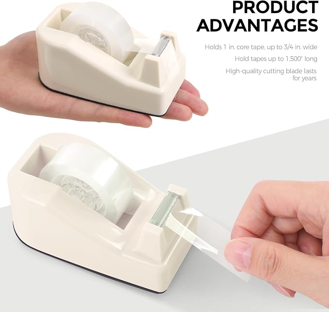 SKYDUE Office Supplies Set, Stapler and Tape Dispenser Set,10PCS | Desk Accessories Kit with Stapler, Tape Dispenser, Scissors, Clips & Staple Remover, for Home Office, School