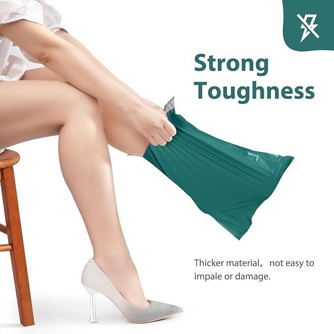 Fuxury Poly Mailers 14.5x19 Inch 50 Pcs, Waterproof Shipping Bags for Clothing, Strong Adhensive Shipping Envelopes for Small Business, Self Seal Mailers Poly Bags Mailing Envelopes Forest Green