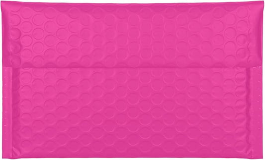 Pink Side-Loading Bubble Mailers 8 x 5 Inches,Self-Seal Padded Mailing Envelopes, Pack of 27