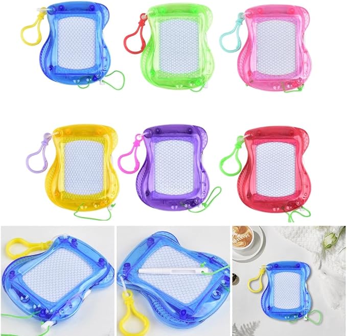mini Whiteboard Keychain, Doodles Board Key chain, Drawing Board Keyring, pack of 6
