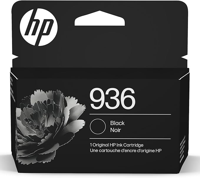 HP 936 Black Ink Cartridge | Works with OfficeJet 9120, OfficeJet Pro 9110, 9120, 9130 Series, Wide Format 9730 | Eligible for Instant Ink | 4S6V2LN
