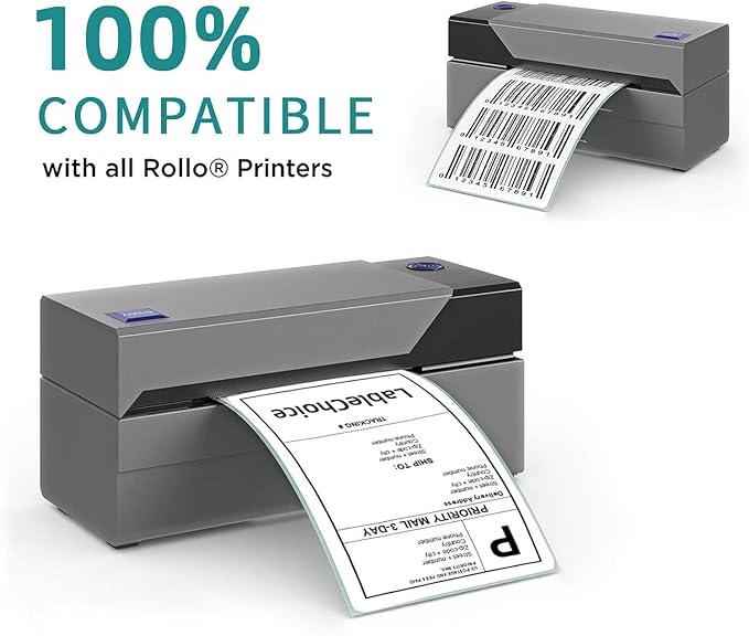 3"x2" 3-Proof Direct Thermal Barcode Shipping Labels for Zebra LP2844 GK420D GK420T ZD421 ZD420, 12 Rolls 8400 Pcs 2x3 Strong Adhesive Return Address Label Used with Rollo MUNBYN Arkscan