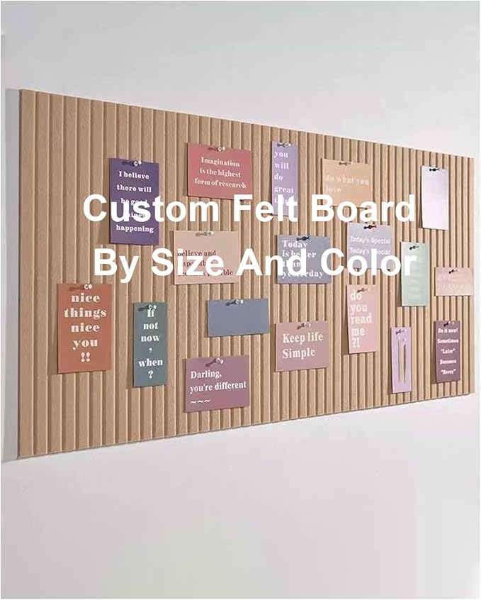 Custom Large Cork Board by Size & Color, Anti-Drilling Felt Material Bulletin Board, Largest 94 * 47" Custom Size Picture Board for Office Living Room Bed Room Wall