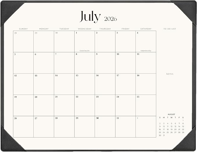 Desk Calendar 2026-2027 with Desk Mat – 22" x 17" Large Desk Pad Calendar Runs from July 2026 to December 2027, Office Supplies Desktop Monthly Calendar for Home & Office
