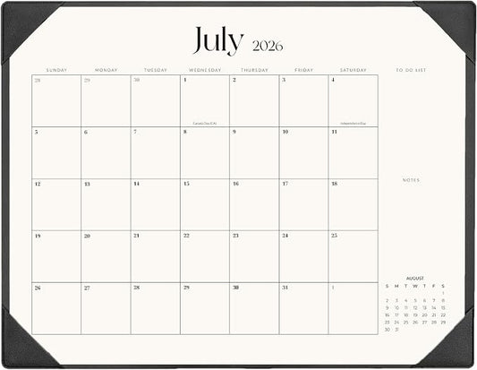 Desk Calendar 2026-2027 with Desk Mat – 22" x 17" Large Desk Pad Calendar Runs from July 2026 to December 2027, Office Supplies Desktop Monthly Calendar for Home & Office