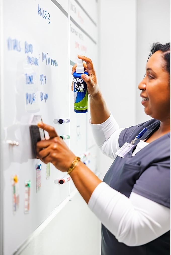 EXPO Whiteboard Cleaning Spray, Non-Toxic Dry Erase Board Cleaner, 8 Oz Bottles, 12-Pack