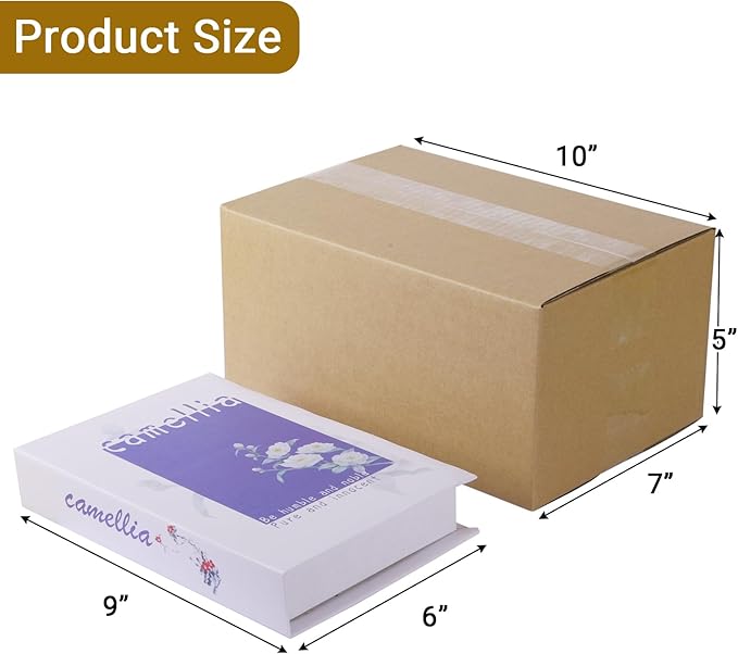 25 pack Shipping Boxes 10x7x5 inch Cardboard Box Mailers, Kraft Corrugated Mailer Cardboard Shipping Mailers For Small Business, Mailing, Packing and Storage