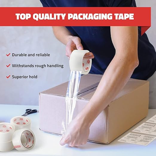 Simply Cool Packing Tape 18 Rolls, Clear Heavy Duty Shipping & Packaging Tape for Boxes, Moving, Mailing & Storage – Strong, 1.88” Wide x 60 Yards Per Roll, 1080 Yards Total
