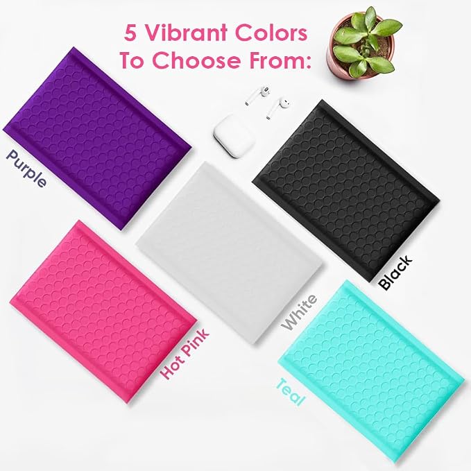 Purple Bubble Mailers 7.25x12, Self Seal Poly Padded Envelopes #1, 100 Pack | Fits Comics, Photos & Cards, No Tape Needed, Cushioned Protection, Water-Resistant Poly, Bulk Pack for Small Business