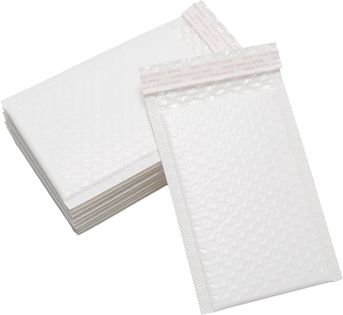 10 Pcs 5x7 Inch Self Seal Adhesive Poly Bubble Mailers White Waterproof Shipping Bags for Mailing Packaging