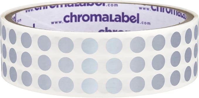 Silver Dot Stickers, 1/4 Inch Metallic, 1000/Roll | Writable Satin Foil-Coated Paper Color Coding Labels for Offices and Crafts. Made in USA