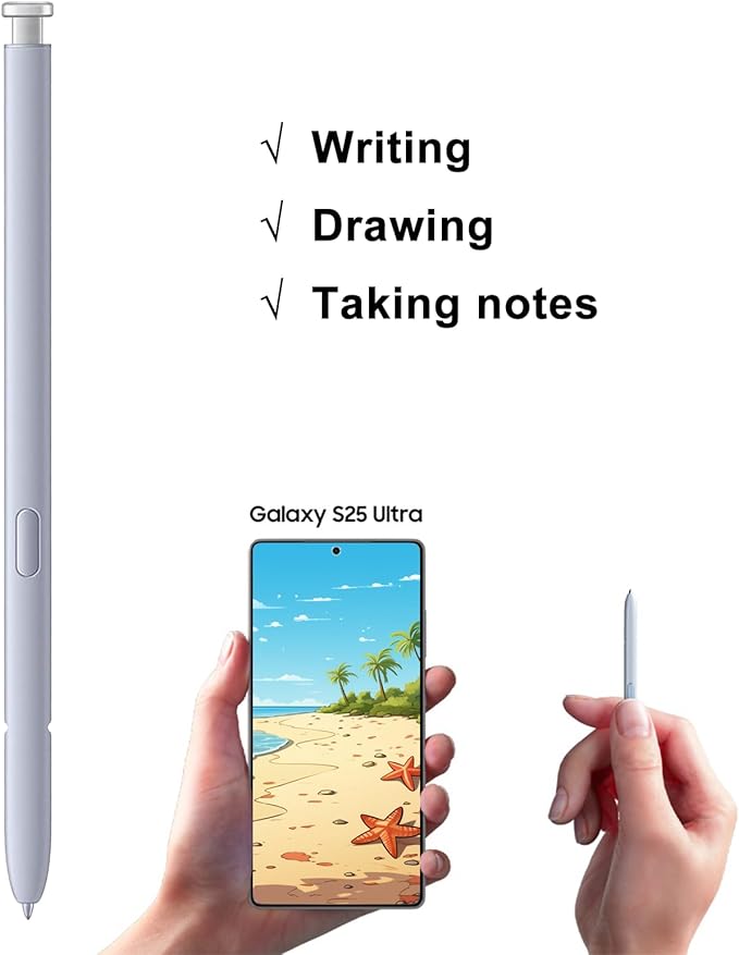 Galaxy S25 Ultra S Pen Replacement for Samsung Galaxy S25 Ultra Stylus Pen,S25 Ultra Pen Replacement for Samsung Galaxy S25 Ultra 5G 6.9 in All Versions S Pen,EJ-PS938BBEGUJ(Light Silver)