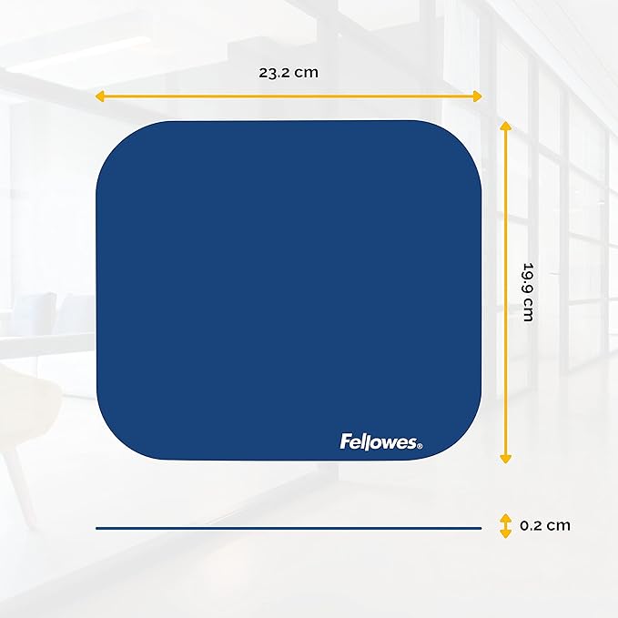 Fellowes 58021 Medium Mouse Pad (Blue) (Pack of 2)