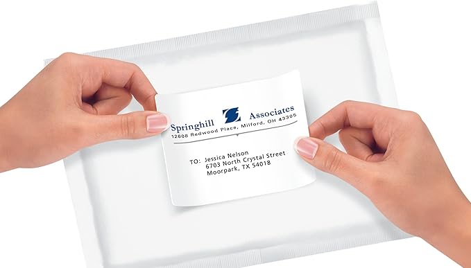 Avery Repositionable Printable Shipping Labels with Sure Feed, 3-1/3" x 4", White, 600 Blank Mailing Labels (58164)