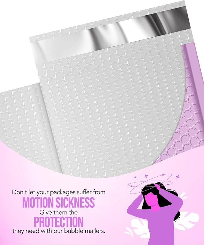 GSSUSA Bubble Mailers 6x10 Inches 100 Pack Size 6x9” Bubble Mailer Envelopes Small Envelope Bags Shipping Bag Bulk Pack Self Seal Package Mail Packing Business Supplies, Lavender