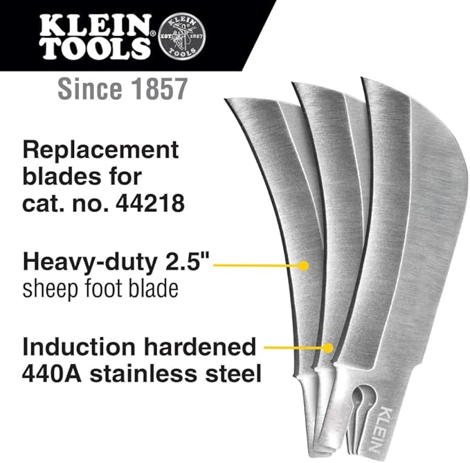 Klein Tools 44219 Replacement Hawkbill Blade for 44218 3-Pack