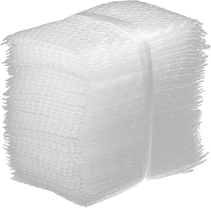 Bubble Cushion Wrap Pouches, Ailengy 4x6 Inches Bubble Out Bag, Double Walled Cushioning Bags Thickening Shockproof Foam Bags for Shipping, Storage, and Moving - 50pcs