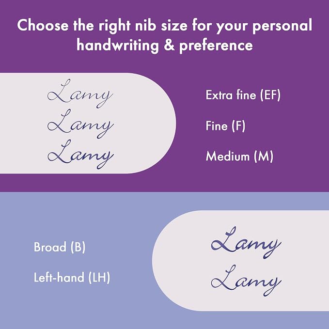 LAMY safari violet-blackberry - Fountain Pen with ergonomic grip & black steel nib in size EF - ideal for any Writing & Calligraphy - including LAMY T 10 blue cartridge - Right-Handed