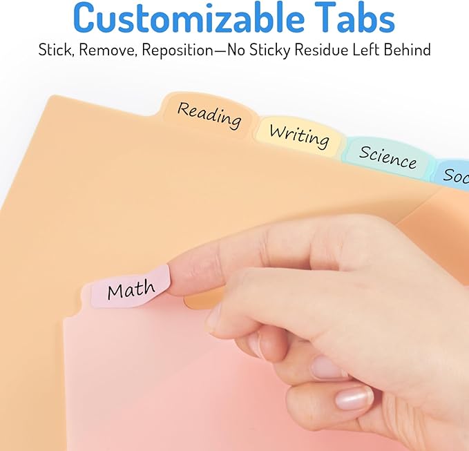 Forvencer 8 Count Dividers for 3 Ring Binder, 8 tabs Binder Dividers | Dividers with Pockets, Binder Dividers with Tabs for School Office and Home Organization, Multicolor, 1 Set