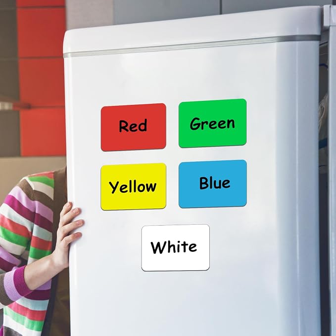 Magnetic Dry Erase Label,2.25x3.5 Inches Card Magnets for Name Tags on Board,Classroom Essentials for Teachers and Students Organization，Pack of 40（Green