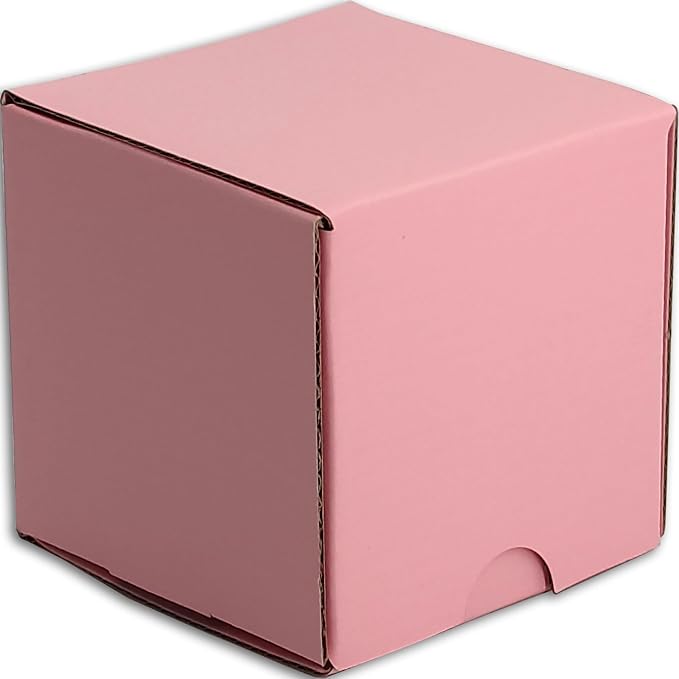 5x5x5 Shipping Boxes Set of 30, Pink Mailer Corrugated Cardboard Box | for Packaging, Literature, Packing, Mailing, Storage, Small Business, Moving, Gift, Supplies, Quick Fold, Tab Locking