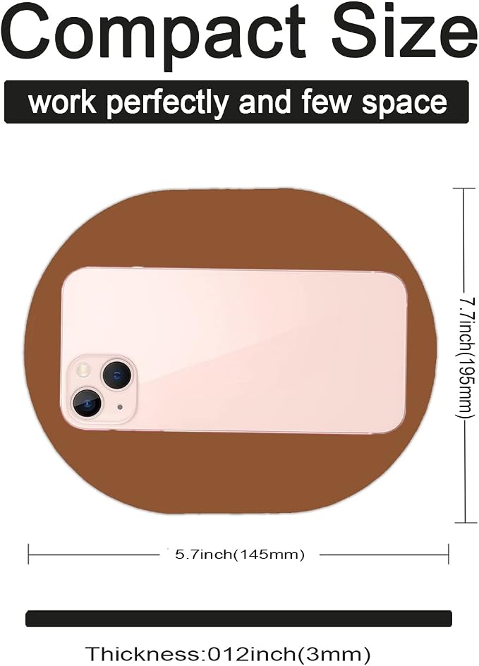 Small Mouse Pad, Portable, Waterproof Non-Slip Rubber Bottom, Unisex, Wireless Mouse, Laptop Keyboard Tray, Office Travel Brown 5.5X7.5 Inch