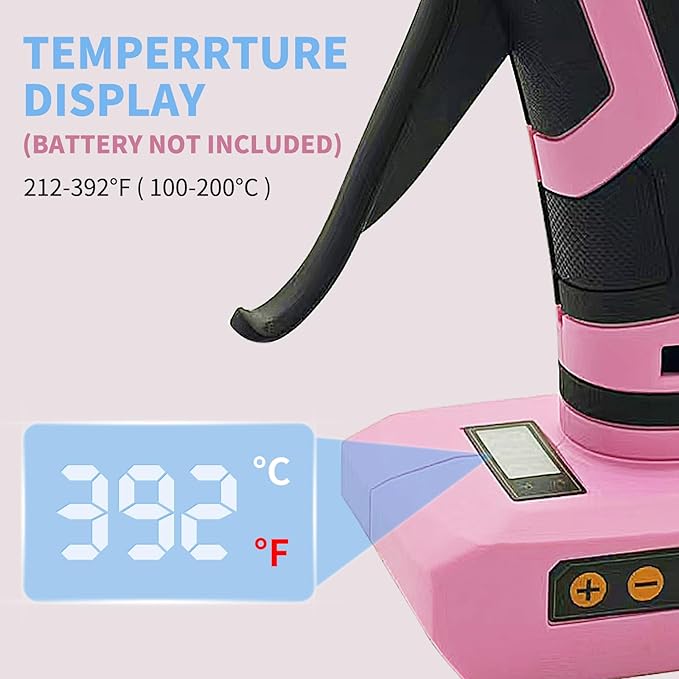 100W Cordless Hot Glue Gun for Dewalt 20V MAX Battery with 20PCS Full Size Glue Sticks, Digital Temperature Adjustable High Temp Glue Gun for Arts Crafts DIY Home Repair(Tools only)