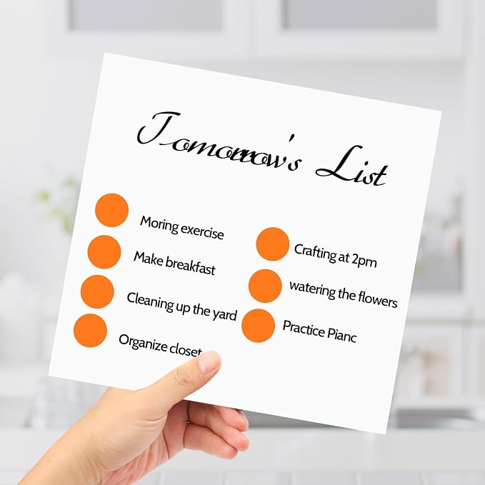 3500 Piece Dot Stickers - 3/4 inch Black Circle Stickers for Office & Classroom (Orange)