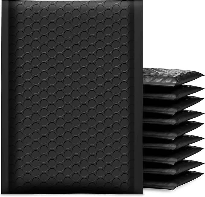 FCLMHD Bubble Mailers 6x10 inch 100 Pack Black Usable Size 6x9" Thick Padded Envelopes Opaque Waterproof Bubble Envelopes for Small Business Mailing Makeup Jewelry Gifts(100, 6x10)