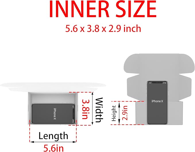 6x4x3 Shipping Boxes Set of 50, Brown Mailer Corrugated Cardboard Box | for Packaging, Literature, Packing, Mailing, Storage, Small Business, Moving, Gift, Supplies, Quick Fold, Tab Locking