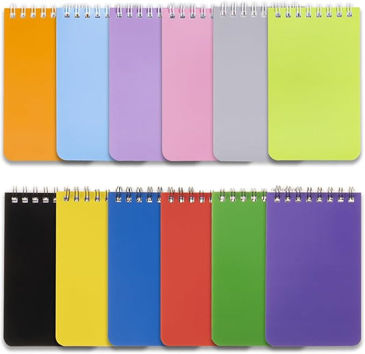 QiCheng 12 pcs Pocket Notebook Small Notepad Pocket Notepad Small Spiral Notebooks 3X5Inches (12pac)