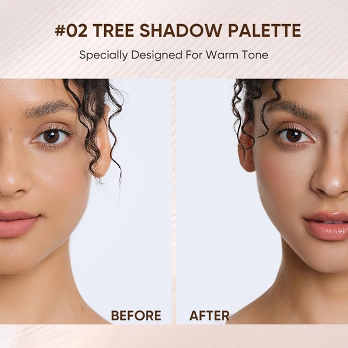 JUDYDOLL Contour Palette Highlighter Makeup Cool Toned Contour (02 Tree) | Multi-Use Highlight & Contour Makeup Palette, Travel Size Contour Kit, Long Lasting Face Bronzer, Natural Matte Highlighter