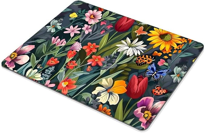 Butterflies and Flowers Mouse pad Customized Mousepad Non-Slip Rubber Base Mouse Pads for Computers Laptop Office Desk Accessories Mouse pad