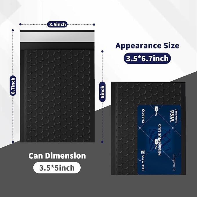 52 Pack Bubble Mailers 3.5x5inch Padded Envelopes Thin Mailing Envelopes Waterproof Bubble Opaque Padded Mailers Self Seal Adhesive Shipping Bags for Mailing Jewelry Makeup Small Business