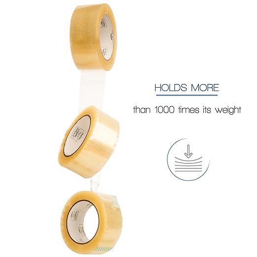 Clear Packing Tape, 36 Rolls Heavy Duty Packaging Tape for Shipping Packaging Moving Sealing, Thicker Clear Packing Tape, 1.88 inches Wide, 164 Yards Per Roll, 5904 Total Yards