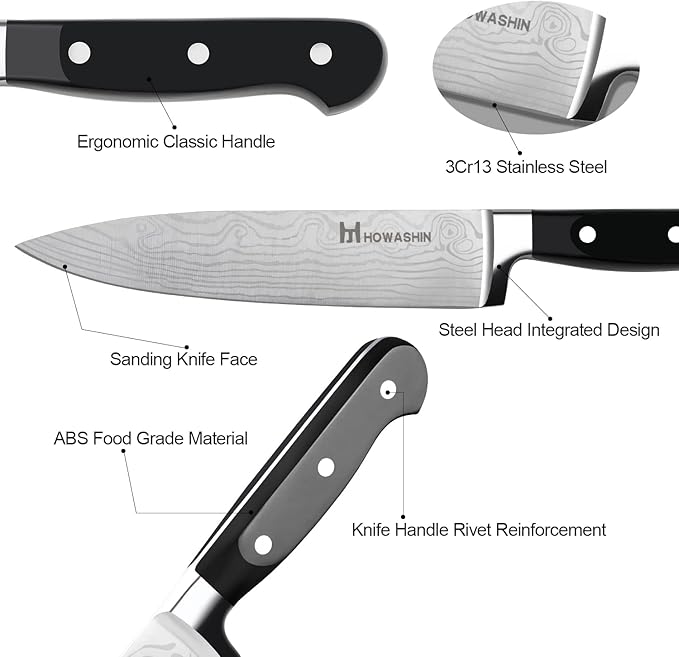 8'' Chef Knife High Carbon Professional Kitchen Knife Stainless Steel Sharp Meat Knife Ergonomic Handle With Christmas Gift Box