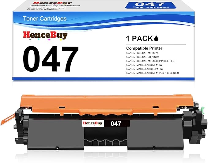 047 Black Toner Cartridge Replacement for Canon 047 Toner Cartridge for Canon ImageCLASS LBP113W MF113W MF110/LBP110 Series, i-SENSYS LBP113W MF113W MF110/LBP110 Series Printers (1 Pack)