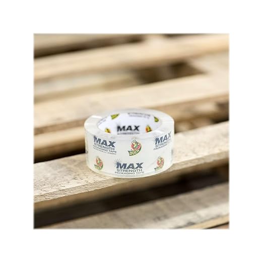Duck Max Strength Clear Packing Tape Refills – 4 Rolls of Maximum Strength Heavy Duty Packaging Tape for Shipping & Moving Boxes - 3" Core - 1.88 Inch x 54.6 Yards - Clear (241511)