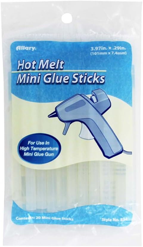 Glue Gun Sticks Mini Hot Melt Glue Sticks # 834 (3.97in X .29in) 20 Glue Sticks