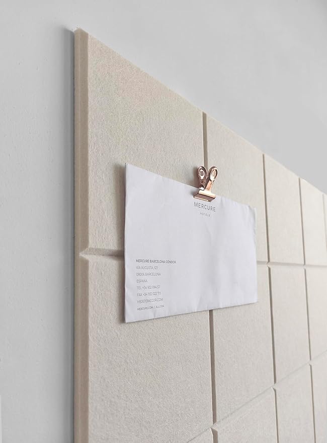 Cork Board 24 x36 Alternative - 6 Pack Felt Wall Tiles with Safe Removable Adhesive Tabs, Cork Boards for Walls Cork Board for Home Office Pin Board Tack Board - Beige